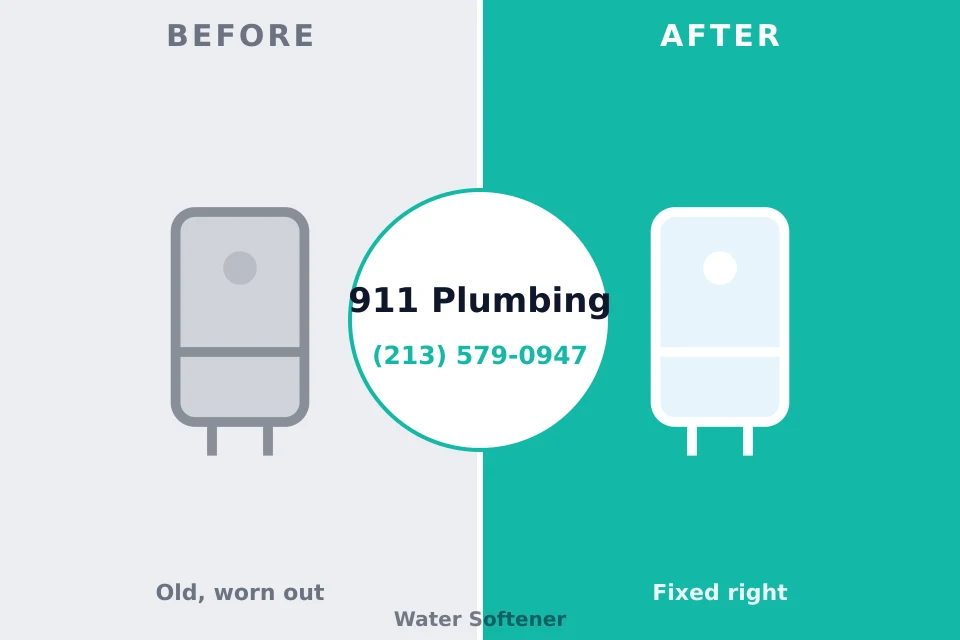 Before and after: plumbing repair West Hollywood, CA